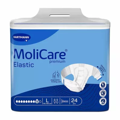 MoliCare® Premium Elastic Slip 9 lašai L dydis, 24 vnt