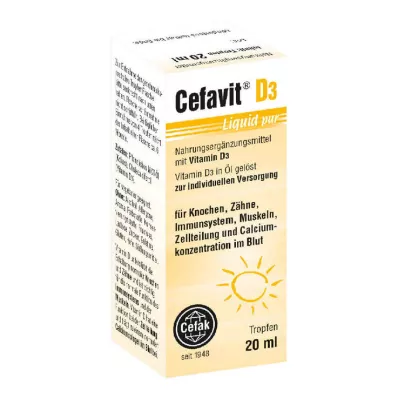 CEFAVIT D3 Skysti gryni geriamieji lašai, 20 ml