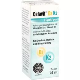 CEFAVIT D3 K2 Skysti gryni geriamieji lašai, 20 ml