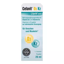 CEFAVIT D3 K2 Skysti gryni geriamieji lašai, 20 ml
