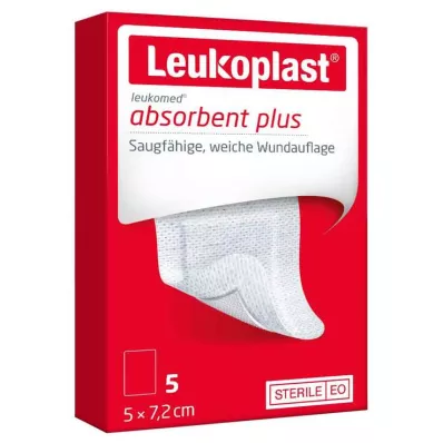 Leukoplast Leukomed sterilus 5x7,2 cm žaizdos tvarstis, 5 vnt