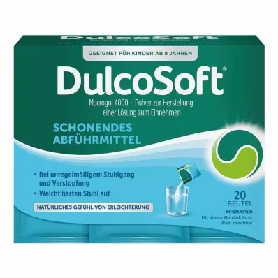 DulcoSoft® milteliai vidurius laisvinantys vaistai nuo vidurių užkietėjimo, 20X10 g DulcoSoft® milteliai vidurius laisvinantys vaistai nuo vidurių užkietėjimo, 20X10 g