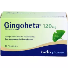 GINGOBETA 120 mg plėvele dengtos tabletės, 50 vnt