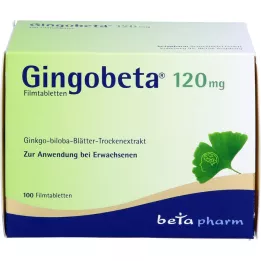 GINGOBETA 120 mg plėvele dengtos tabletės, 100 vnt