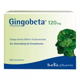 GINGOBETA 120 mg plėvele dengtos tabletės, 100 vnt