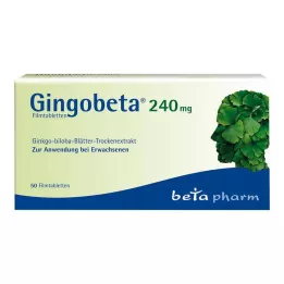 GINGOBETA 240 mg plėvele dengtos tabletės, 50 vnt