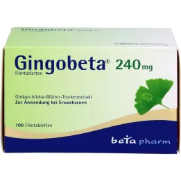 GINGOBETA 240 mg plėvele dengtos tabletės, 100 vnt