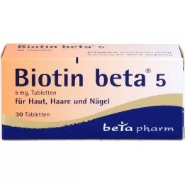 BIOTIN BETA 5 tabletės, 30 vnt