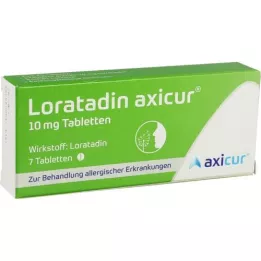 LORATADIN axicur 10 mg tabletės, 7 vnt