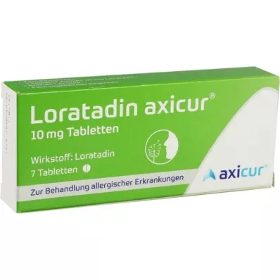 LORATADIN axicur 10 mg tabletės, 7 vnt