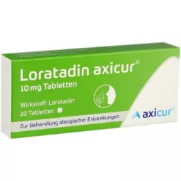 LORATADIN axicur 10 mg tabletės, 20 vnt
