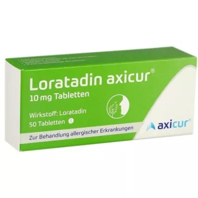 LORATADIN axicur 10 mg tabletės, 50 vnt