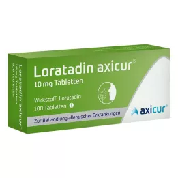 LORATADIN axicur 10 mg tabletės, 100 vnt