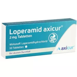 LOPERAMID axicur 2 mg tabletės, 10 vnt