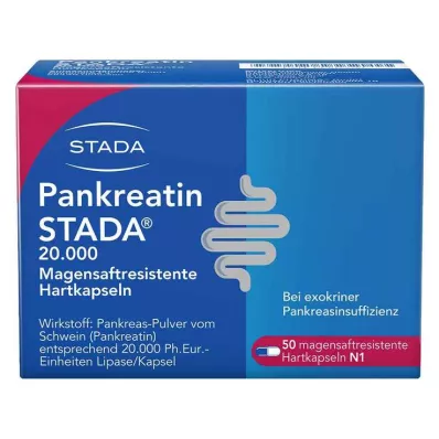 Pankreatinas STADA® 20 000, 50 vnt Pankreatinas STADA® 20 000, 50 vnt