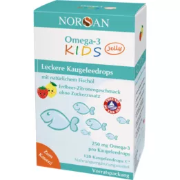 NORSAN Omega-3 Kids želė dengtos tabletės, 120 vnt