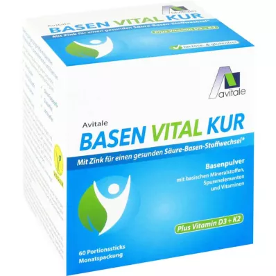 BASEN VITAL KUR ir vitamino D3+K2 milteliai, 60 vnt
