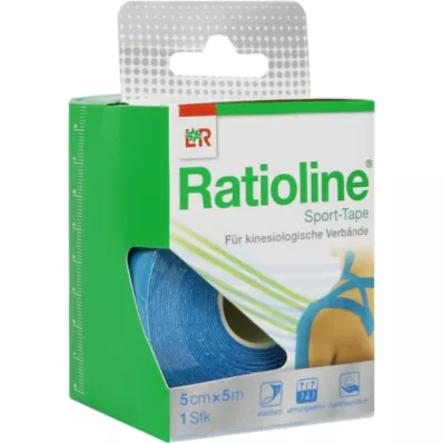 RATIOLINE Sportinė juosta 5 cmx5 m turkio spalvos, 1 vnt