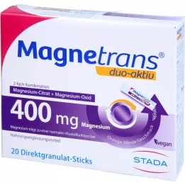 MAGNETRANS duo-aktiv 400 mg lazdelės, 20 vnt
