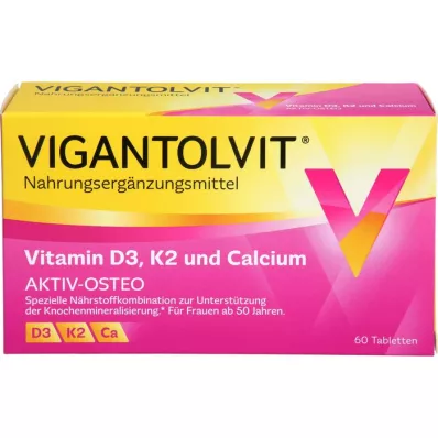 VIGANTOLVIT Vitaminas D3 K2 Kalcis Plėvele dengtos tabletės, 60 kapsulių