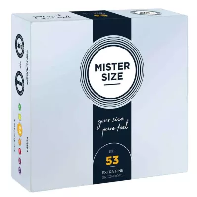 MISTER 53 dydžio prezervatyvai, 36 vnt MISTER 53 dydžio prezervatyvai, 36 vnt