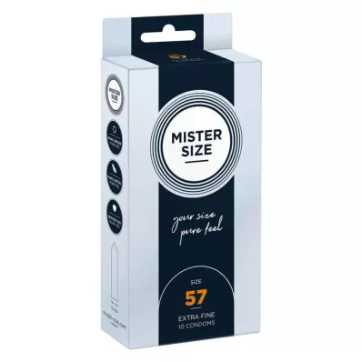 MISTER SIZE 57 prezervatyvai, 10 vnt MISTER SIZE 57 prezervatyvai, 10 vnt