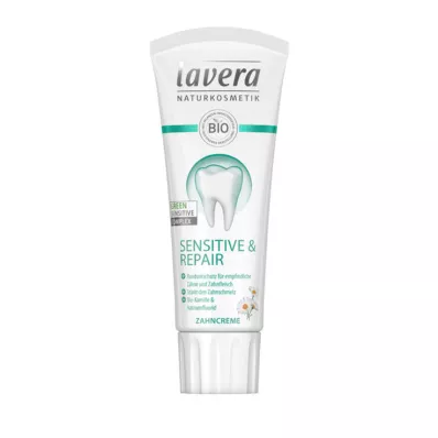 LAVERA Sensitive dantų pasta &amp; Repair su fluoru, 75 ml