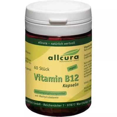 VITAMIN B12 kapsulės, 60 kapsulių