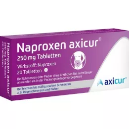 NAPROXEN axicur 250 mg tabletės, 20 vnt