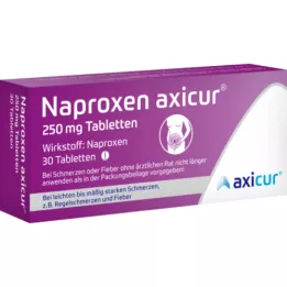 NAPROXEN axicur 250 mg tabletės, 30 vnt
