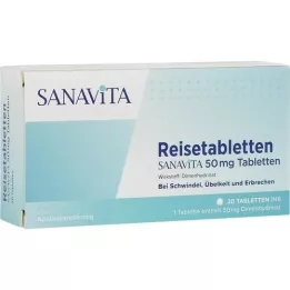 REISETABLETTEN Sanavita 50 mg tabletės, 20 vnt