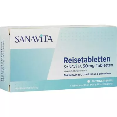 REISETABLETTEN Sanavita 50 mg tabletės, 20 vnt