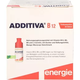 ADDITIVA Vitamino B12 geriamosios ampulės, 30X8 ml