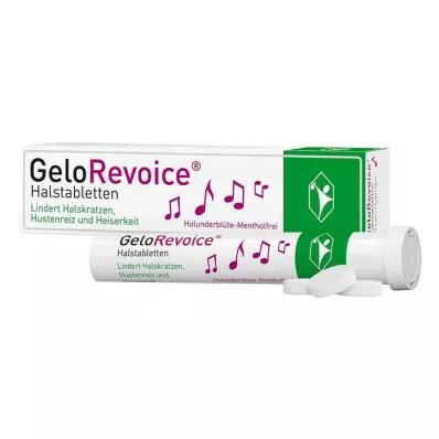 GELOREVOICE Gerklės tabletės be šeivamedžio žiedų ir mentolio, 20 vnt GELOREVOICE Gerklės tabletės be šeivamedžio žiedų ir mentolio, 20 vnt