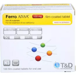 FERRO AIWA 100 mg plėvele dengtos tabletės, 100 vnt