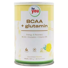 FOR YOU BCAA+glutaminas Energy &amp; Recovery Lemon, 480 g