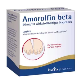 AMOROLFIN beta 50 mg/ml nagų lako, kurio sudėtyje yra veikliosios medžiagos, 5 ml