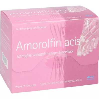AMOROLFIN acis 50 mg/ml nagų lakas, kurio sudėtyje yra veikliosios medžiagos, 6 ml