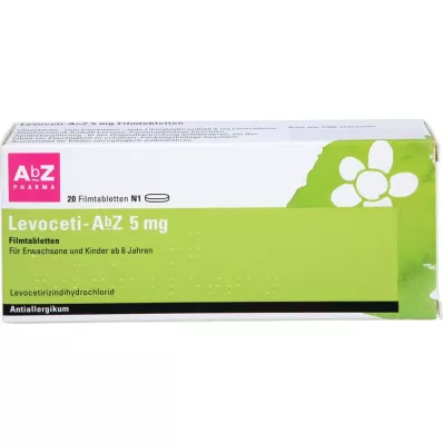LEVOCETI-AbZ 5 mg plėvele dengtos tabletės, 20 vnt