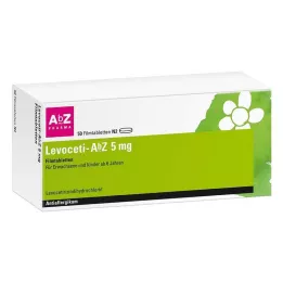 LEVOCETI-AbZ 5 mg plėvele dengtos tabletės, 50 vnt