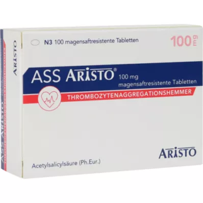 ASS Aristo 100 mg enterinėmis plėvele dengtos tabletės, 100 vnt