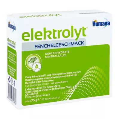 Sulankstoma „Humana Electrolyte“ pankolio miltelių dėžutė (75 g)