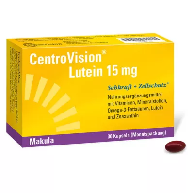 CENTROVISION 15 mg liuteino kapsulės, 30 vnt CENTROVISION 15 mg liuteino kapsulės, 30 vnt