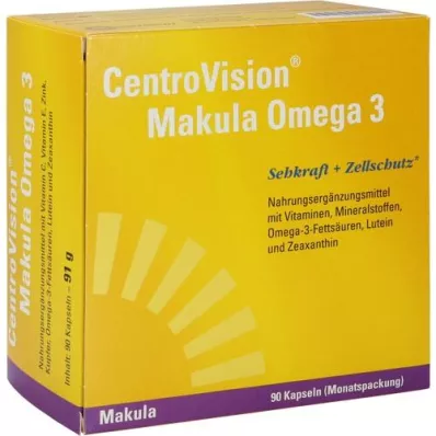 CENTROVISION Macula Omega-3 kapsulės, 90 kapsulių