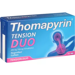THOMAPYRIN TENSION DUO 400 mg/100 mg plėvele dengtos tabletės, 18 vnt