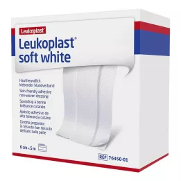 LEUKOPLAST minkštas baltas gipsas 6 cm x5 m ritinėlis, 1 vnt