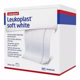 LEUKOPLAST minkštas baltas gipsas 8 cmx5 m ritinėlis, 1 vnt