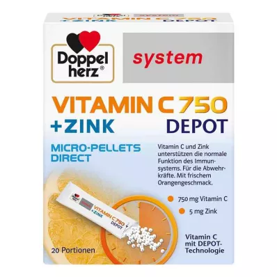 Doppelherz Vitamin C 750 Depot sistemos granulės, 20 vnt Doppelherz Vitamin C 750 Depot sistemos granulės, 20 vnt