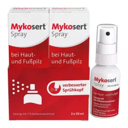 MYKOSERT Purškalas odai ir atleto pėdoms, 2X30 ml