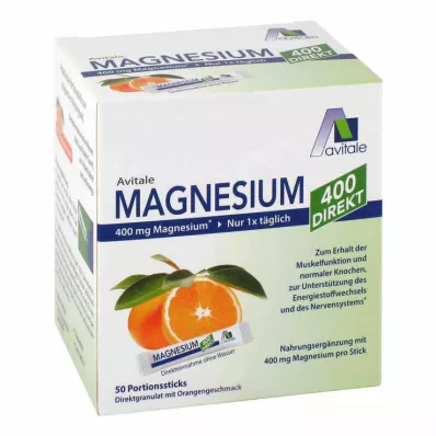 MAGNESIUM 400 tiesioginių apelsinų porcijų lazdelių, 50X2,1 g